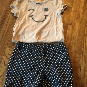 GapKids midi shorts and T-shirt outfit size 10